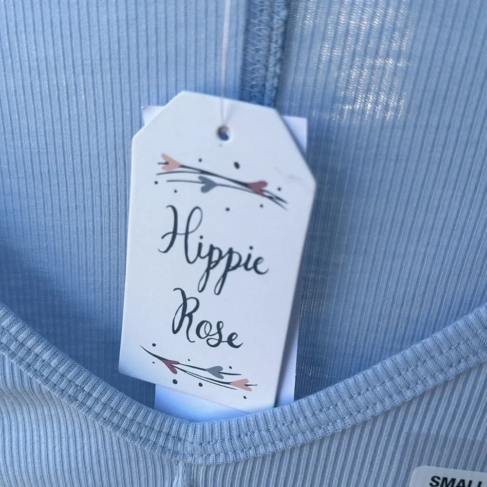 NWT Gorgeous Hippie Rose T-shirt, Size S, skylight blue - Picture 5 of 12